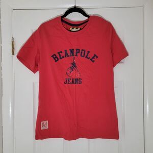 Beanpole Jeans Men's Unicycle Graphic Red Tshirt New With Tags Korean Size Large